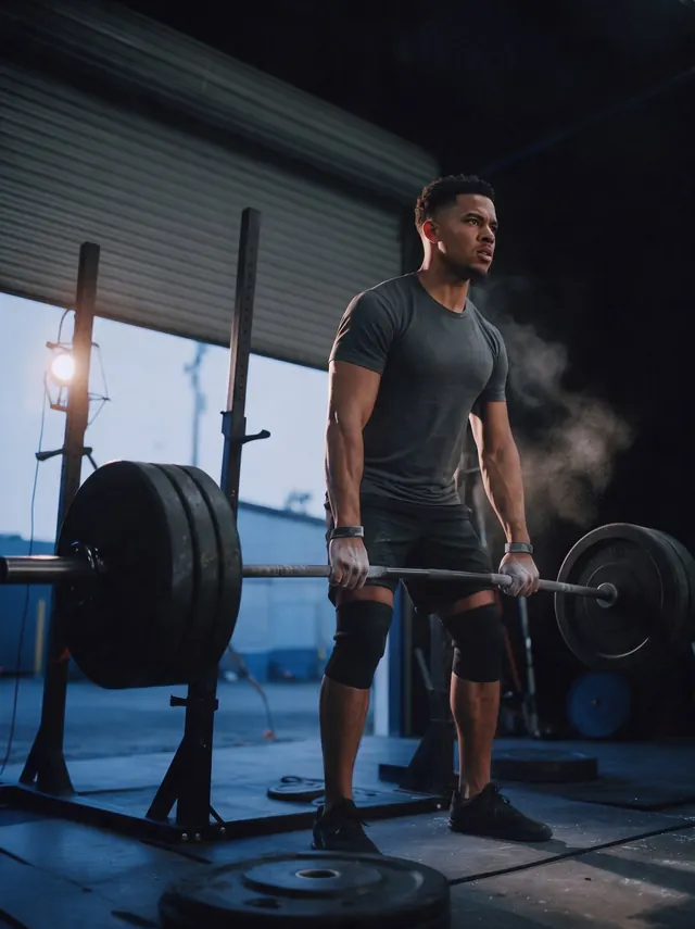 Athlete training in a warehouse gym