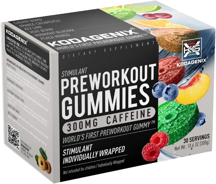 Kodagenix 30-count Preworkout Gummies box
